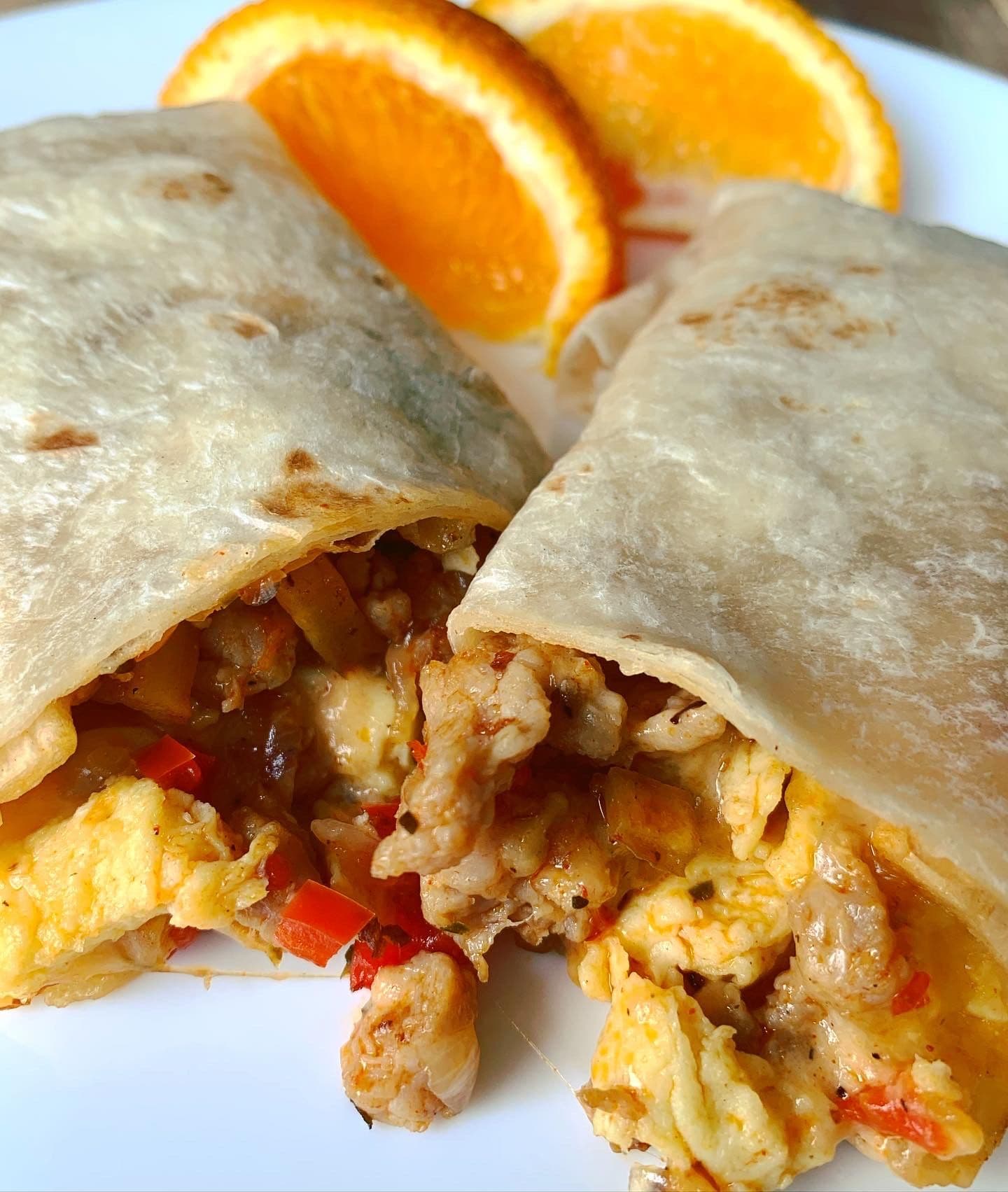 Cheesy Breakfast Burritos