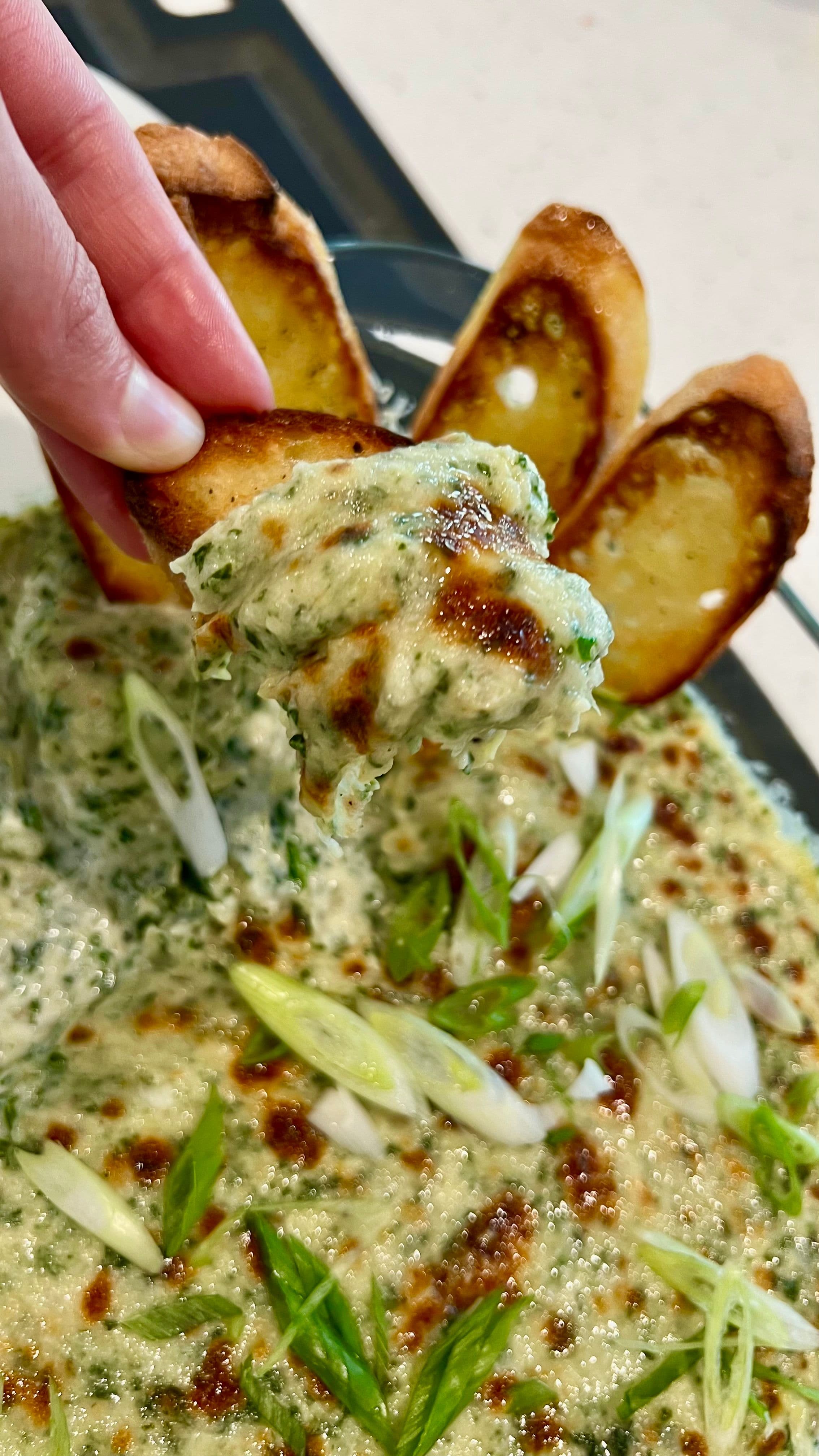 High Protein Spinach and Artichoke Dip